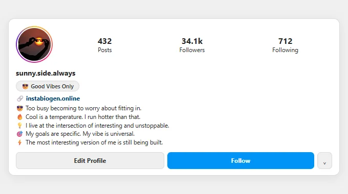 Trendy Instagram Bio Style For Girls